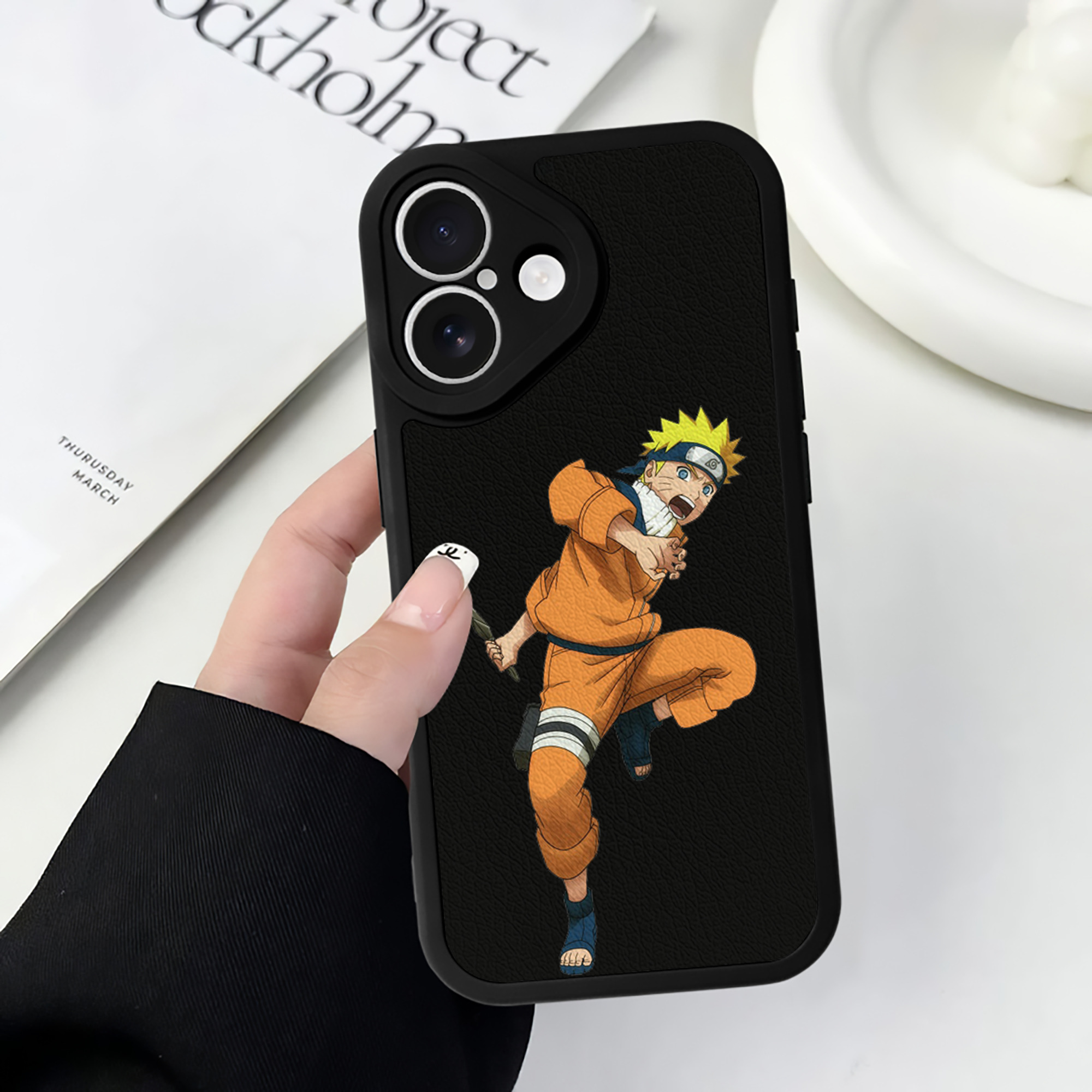 （画像用） NARUTO -ナルト- うずまき ナルト Uzumaki Naruto 【iPhone 16シリーズ対応】シリコンスマホケース（レザー調） 材質：シリコン